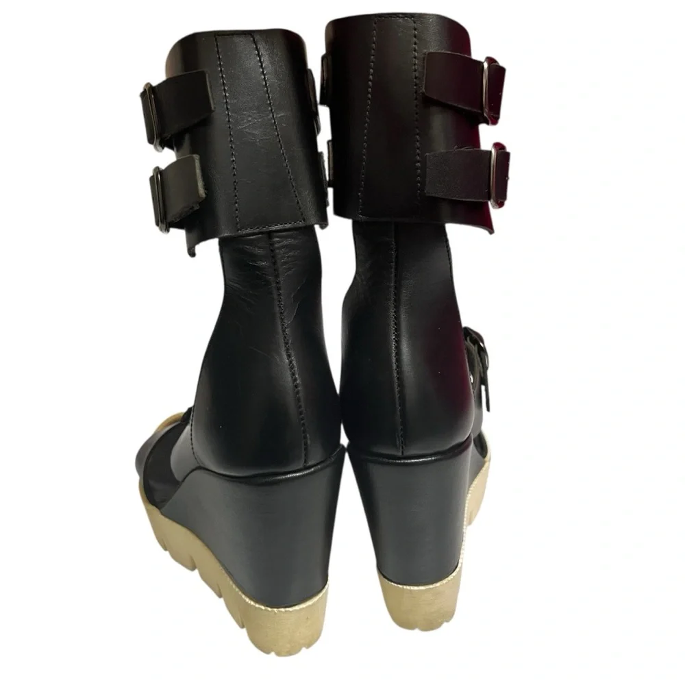 Denouee Strappy Wedge Heeled Sandals Size 9 - Picture 5 of 8